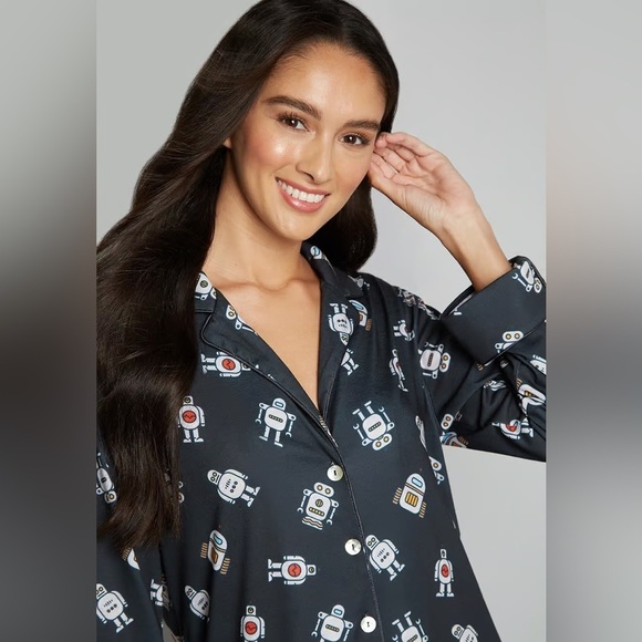 ModCloth Easy Mornings Long Sleeve Sleep Shirt medium - Picture 4 of 4